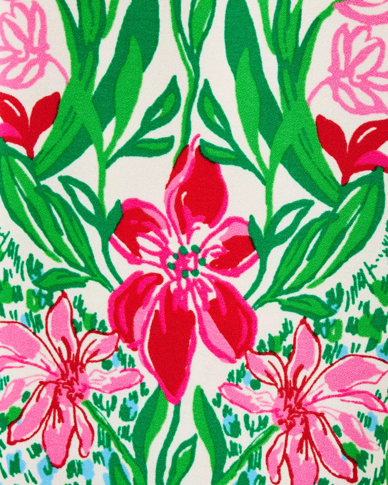 AGNES SKIRTED ROMPER MULTI GLOWING GARDENS ENGINEERED ROMPER