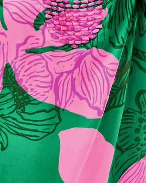 IRELLA CAFTAN DRESS KITTS GREEN OVERSIZED SUNSET SHADOWS