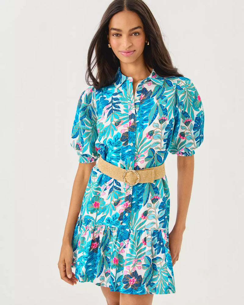 BRETT DRESS BREEZY AQUA BEST FRONDS FOREVER