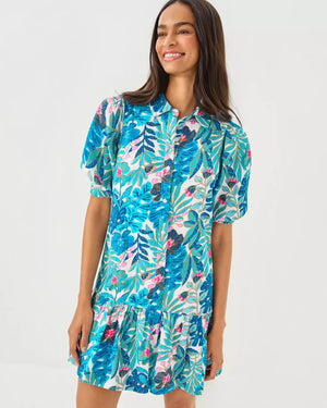 BRETT DRESS BREEZY AQUA BEST FRONDS FOREVER