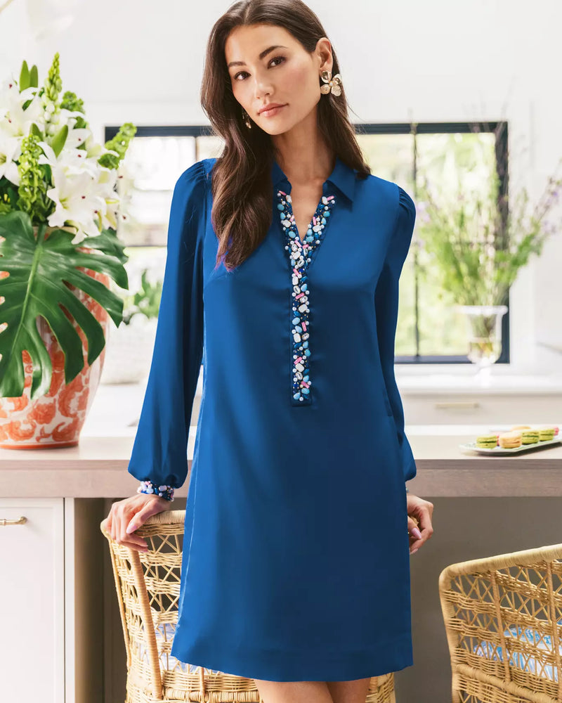 HARMONEE DRESS STARLIGHT NAVY