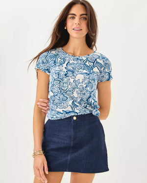 COLETTE STRETCH DENIM SKIRT DARK WASH