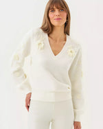 ALAYLA SWEATER COCONUT GARDEN PARTY EMBROIDERY