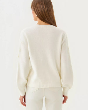 ALAYLA SWEATER COCONUT GARDEN PARTY EMBROIDERY