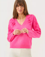 ALAYLA SWEATER SUN SHELL PINK GARDEN PARTY EMBROIDERY