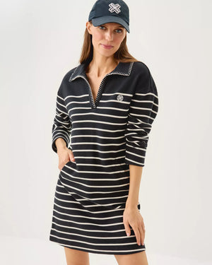 CORVAYA DRESS NOIR LEGACY STRIPE
