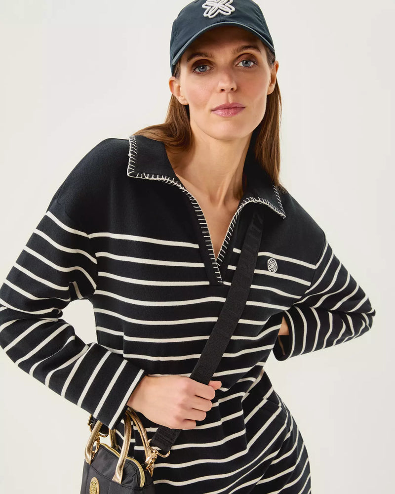 CORVAYA DRESS NOIR LEGACY STRIPE