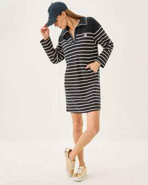 CORVAYA DRESS NOIR LEGACY STRIPE
