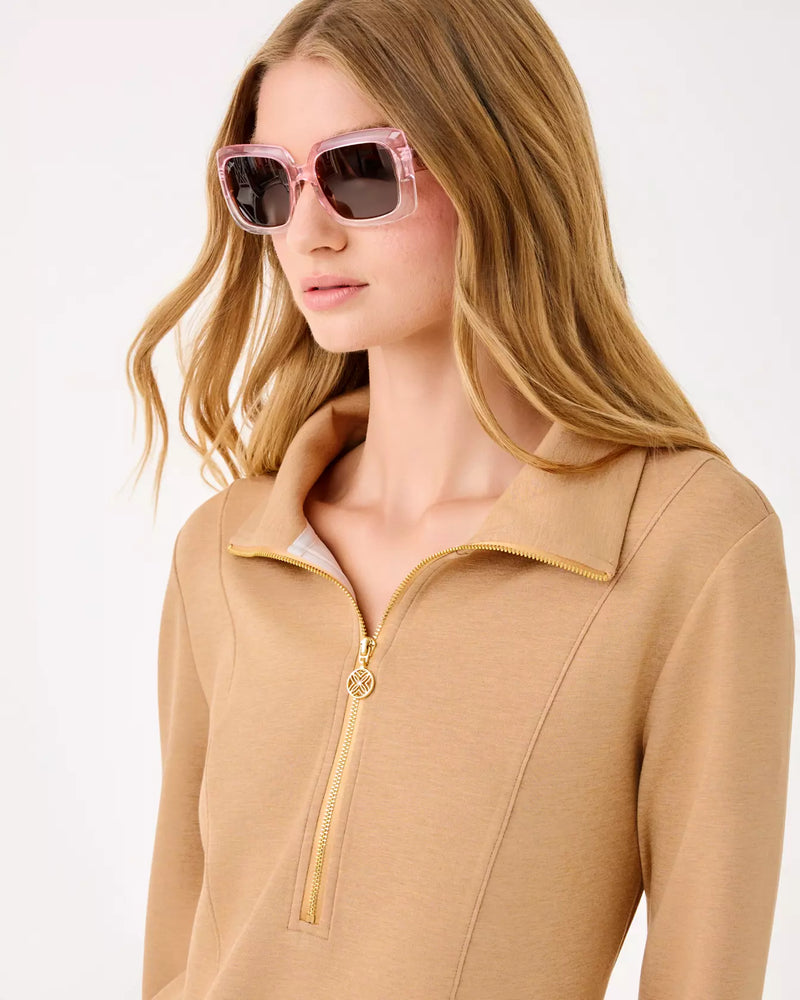 ELENI UPF 50+ DRESS HEATHERED ICED LATTE