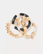 SUNSET SHADOWS STRETCH BRACELET NOIR