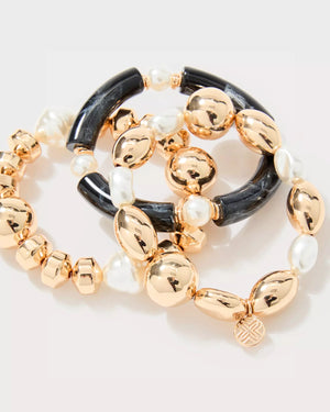 SUNSET SHADOWS STRETCH BRACELET NOIR