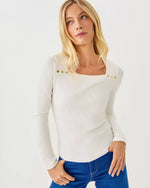 BEATY LONG SLEEVE KNIT TOP COCONUT