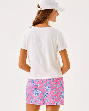CLAIRMONT CROCHET TRIMMED TOP RESORT WHITE