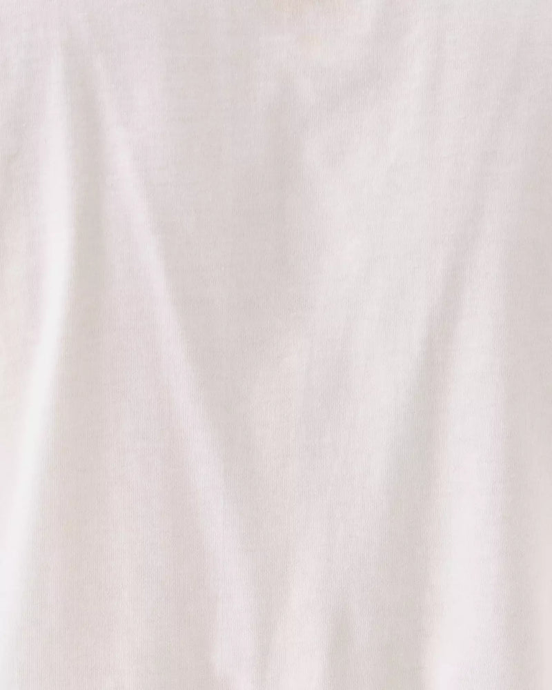 CLAIRMONT CROCHET TRIMMED TOP RESORT WHITE