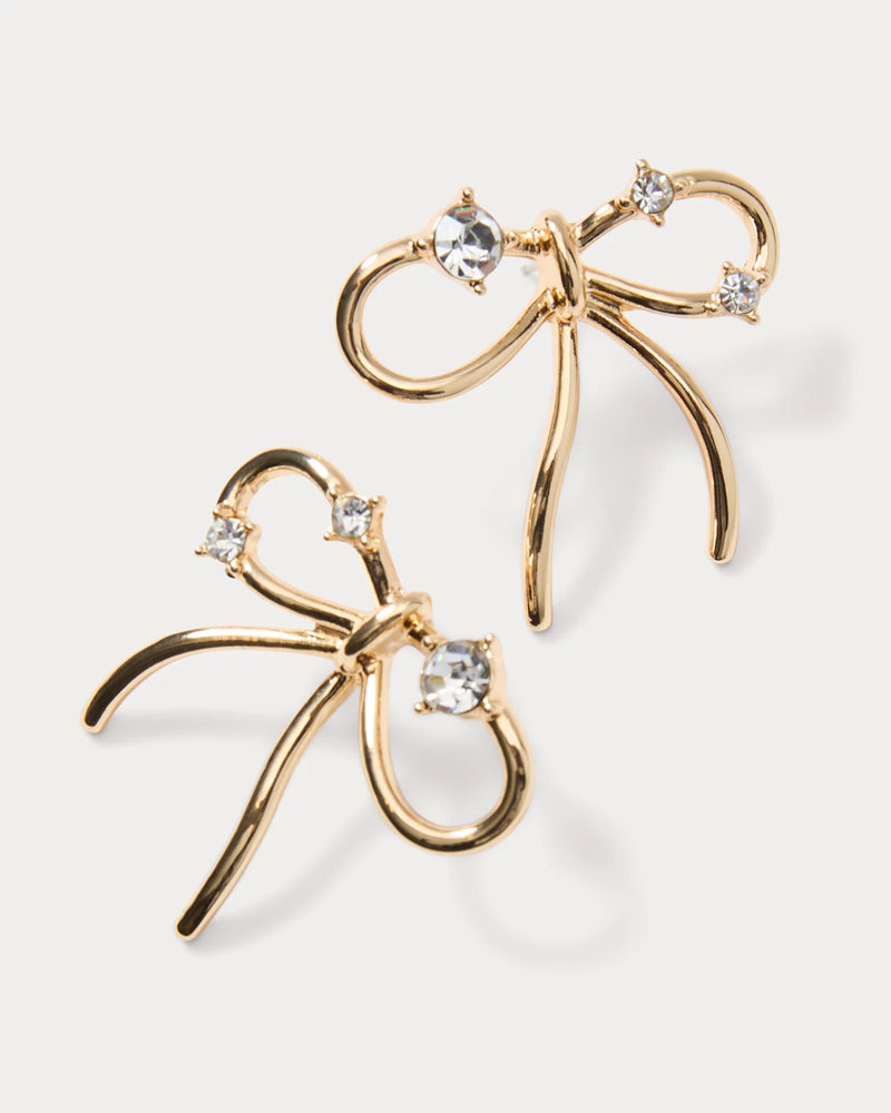 TIS THE SEASON EARRINGS GOLD METALLIC