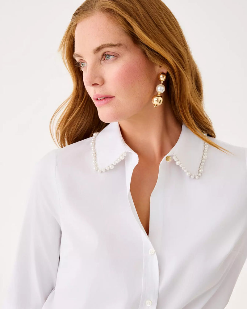 THE PEARL LILLY SHIRT RESORT WHITE