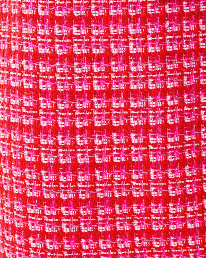 KELS BOUCLE MINI SKIRT CRANBERRY RED FIESTA BOUCLE