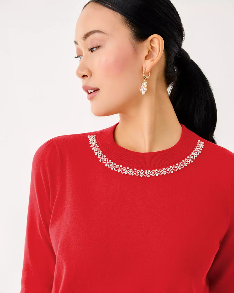 MORGEN SWEATER CRANBERRY RED