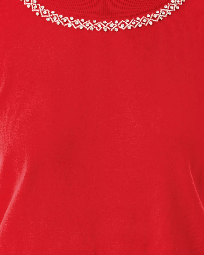 MORGEN SWEATER CRANBERRY RED