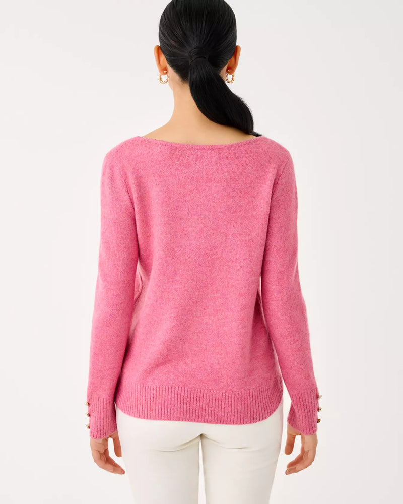 LOLA SEQUIN SWEATER CONFETTI PINK METALLIC