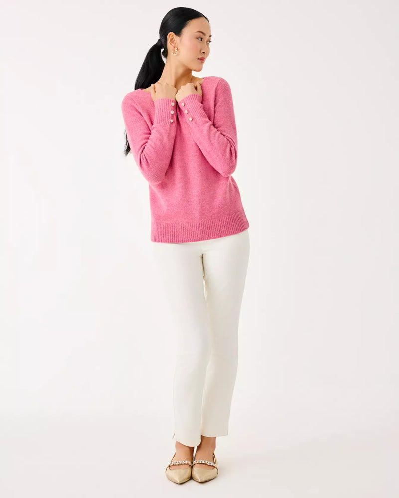 LOLA SEQUIN SWEATER CONFETTI PINK METALLIC
