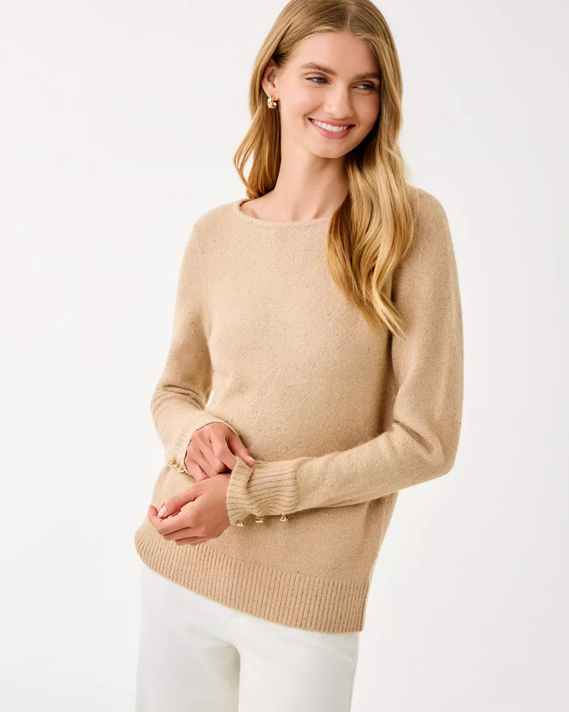LOLA SEQUIN SWEATER GOLD METALLIC