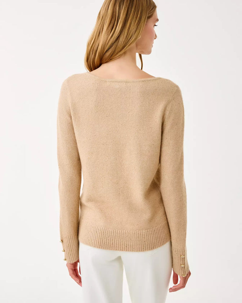 LOLA SEQUIN SWEATER GOLD METALLIC