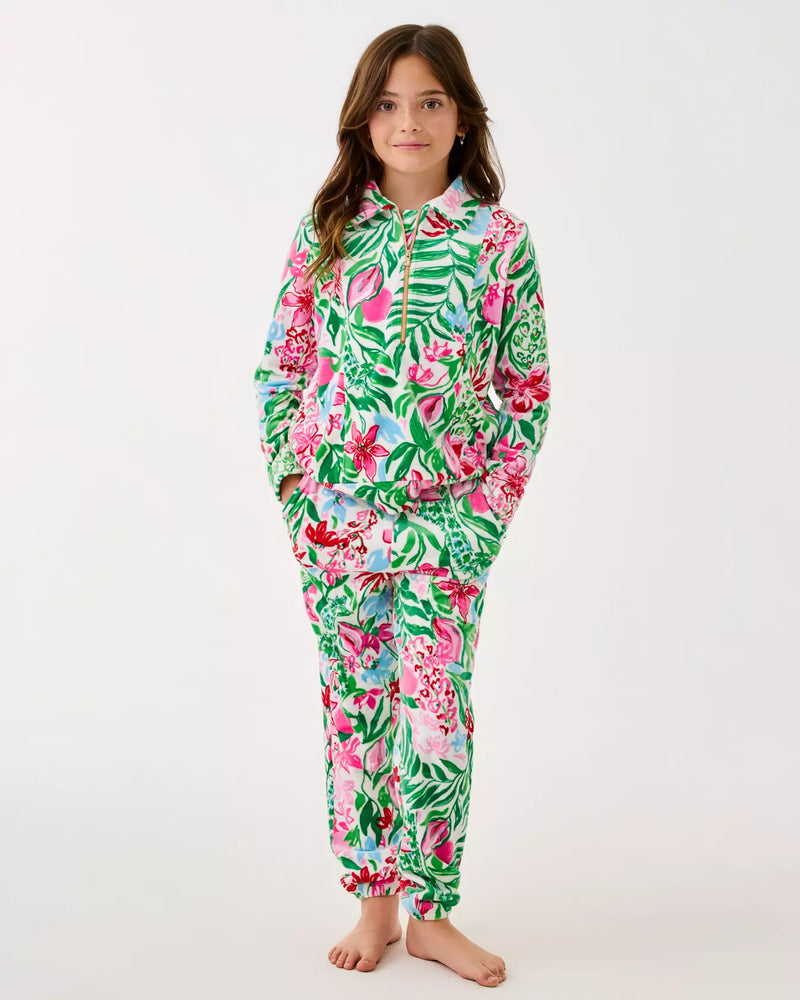 GIRLS MINI ELENI VELOUR PULLOVER MULTI GLOWING GARDENS