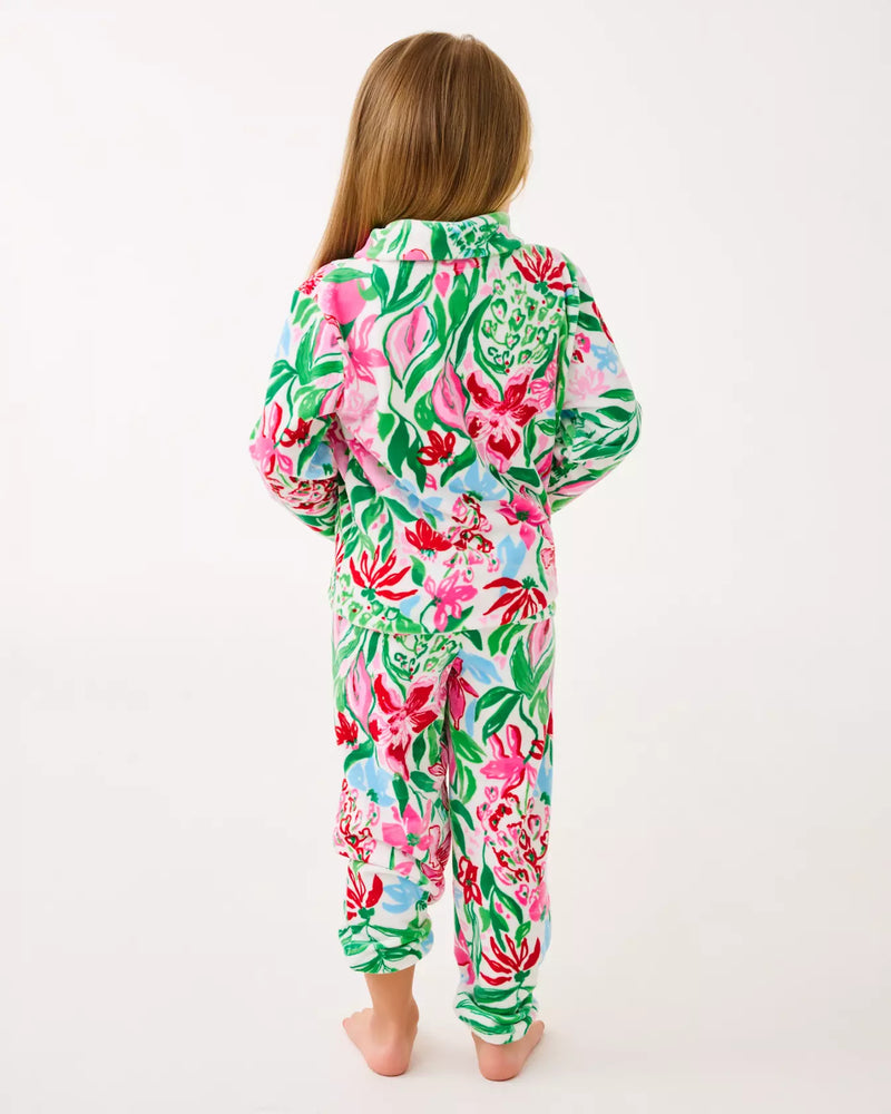 GIRLS MINI ELENI VELOUR PULLOVER MULTI GLOWING GARDENS