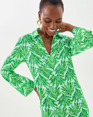 SIMONA DRESS KITTS GREEN SHADY BABE