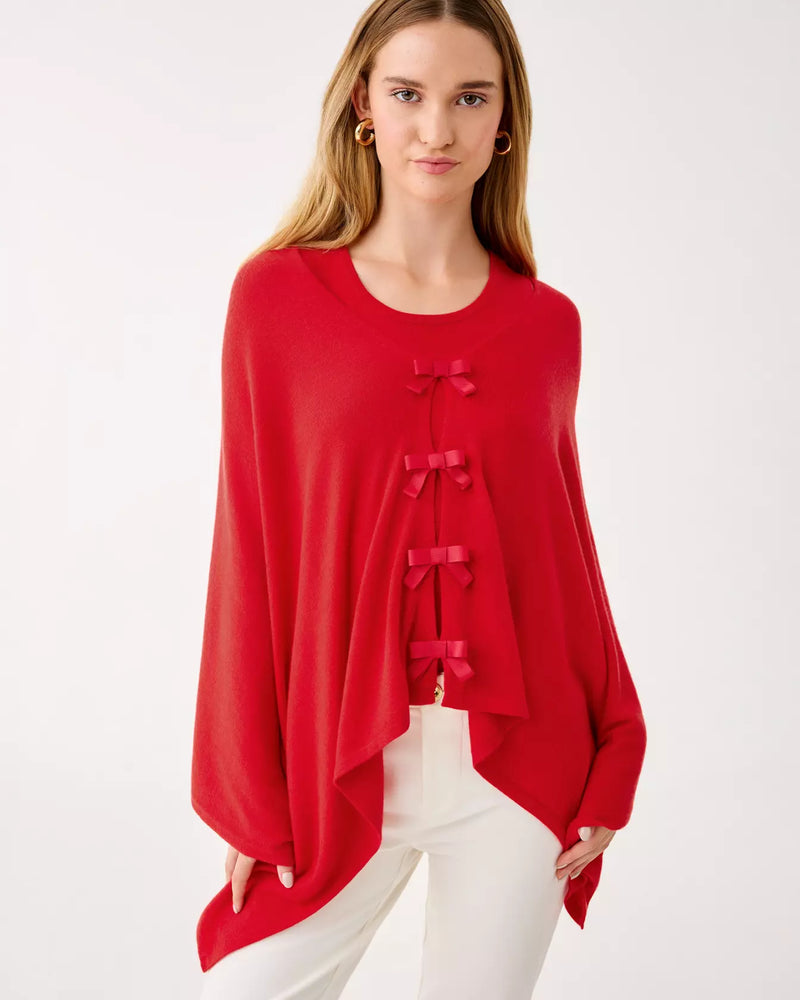 HARP WRAP W/ BOWS CRANBERRY RED