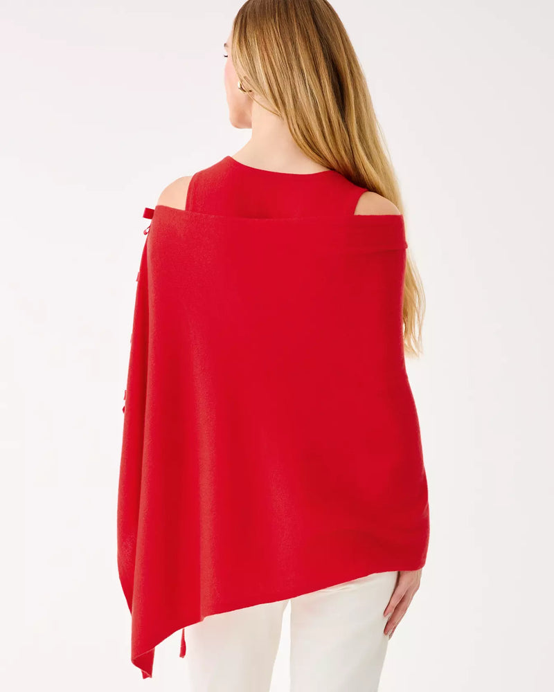 HARP WRAP W/ BOWS CRANBERRY RED