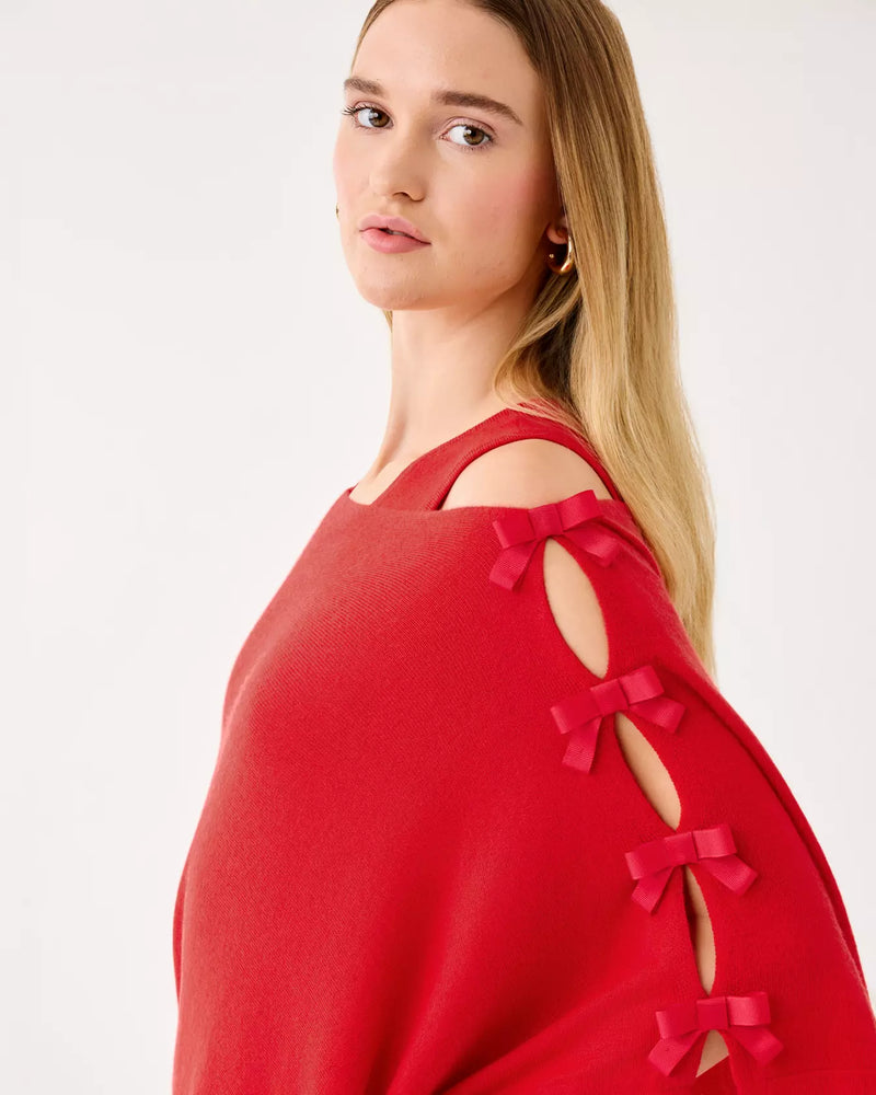 HARP WRAP W/ BOWS CRANBERRY RED