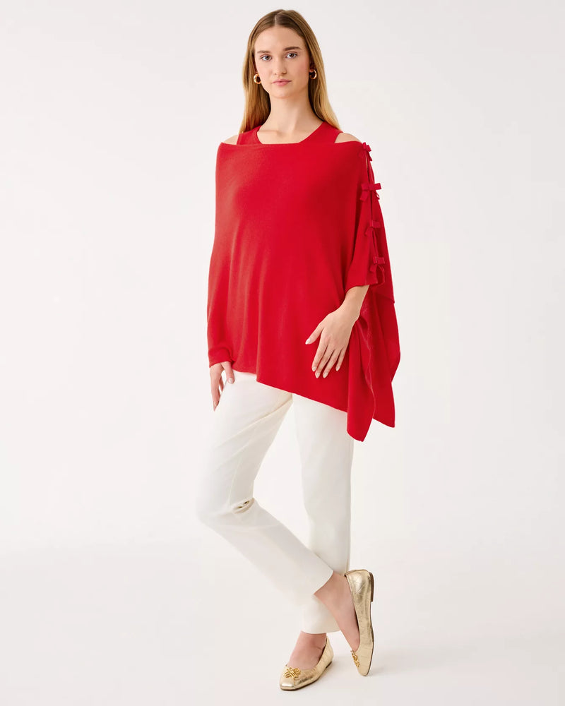 HARP WRAP W/ BOWS CRANBERRY RED