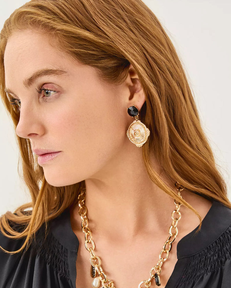 SUNSET SHADOWS EARRINGS NOIR
