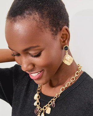 SUNSET SHADOWS EARRINGS NOIR
