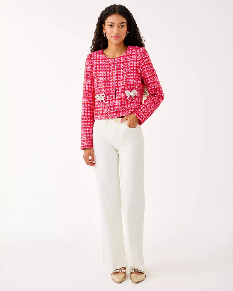 KIMIA BOUCLE JACKET CRANBERRY RED FIESTA BOUCLE