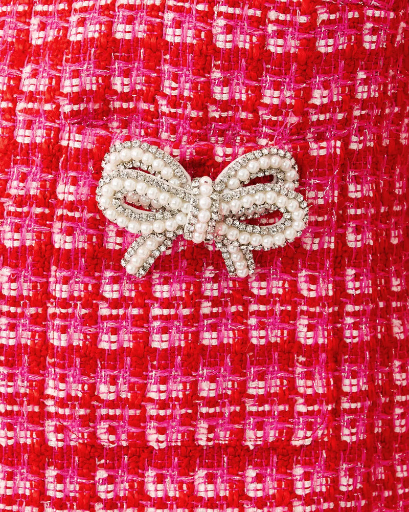 KIMIA BOUCLE JACKET CRANBERRY RED FIESTA BOUCLE