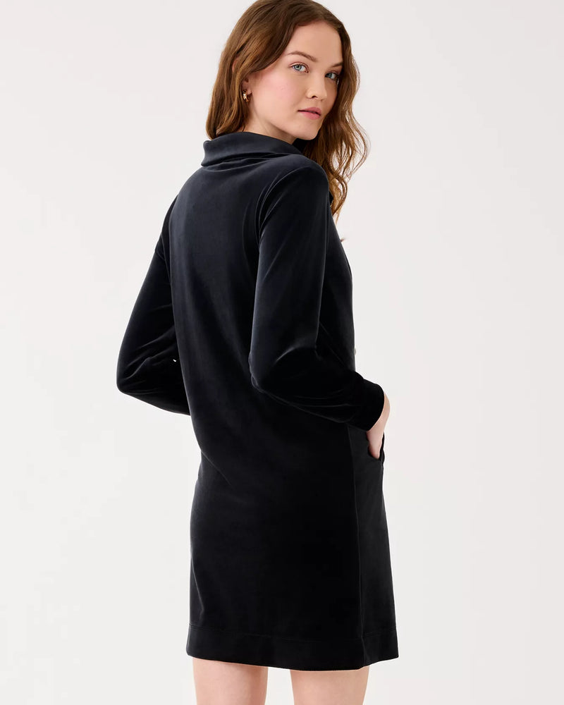 ELENI VELOUR DRESS NOIR