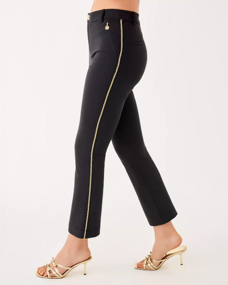 ANA EMBELLISHED CROP FLARE NOIR