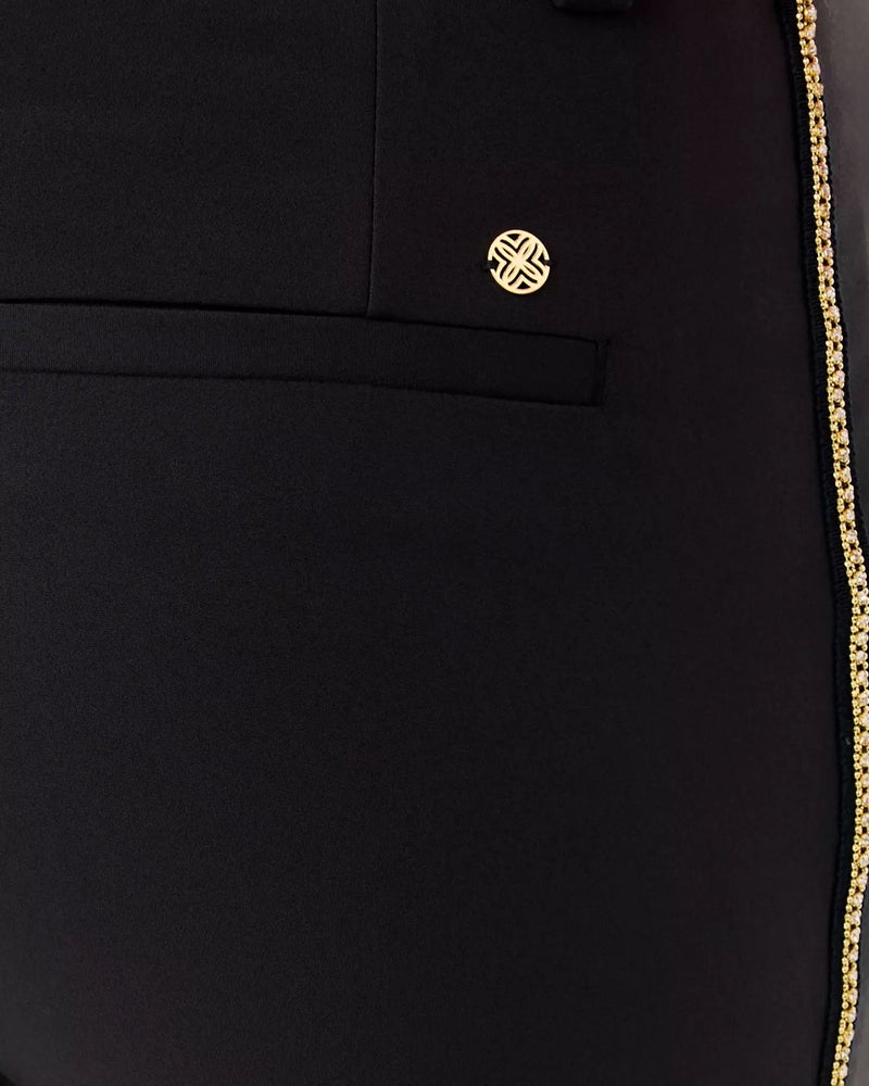 ANA EMBELLISHED CROP FLARE NOIR