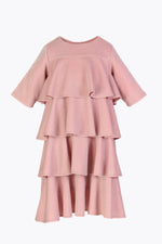 GIRLS FELICITY DRESS PINK SHIMMER