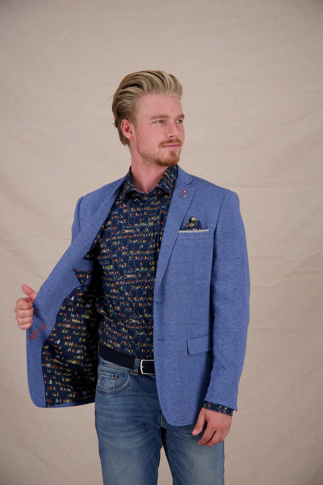 BLAZER PLAID JEANS BLUE