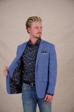 BLAZER PLAID JEANS BLUE