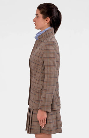 PREPATORY PLAID BLAZER KHAKI/NAVY