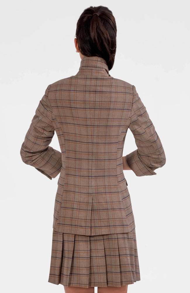 PREPATORY PLAID BLAZER KHAKI/NAVY
