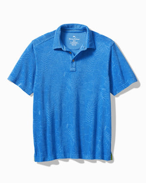 POOLSIDE HIBISCUS POLO- PALACE BLUE