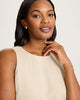 TWO PALMS SHIMMER DRESS NATURAL LINEN