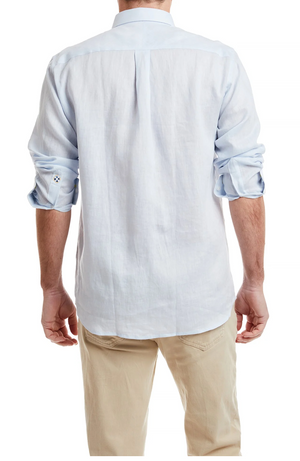 CHASE LONG SLEEVE SHIRT POWDERED BLUE WITH MARTINI