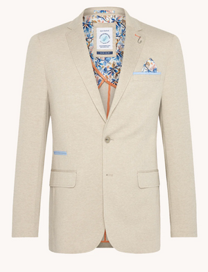 BLAZER MELANGE PIQUE SAND